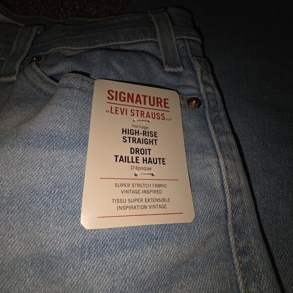 Levis High Rise Straight Leg Blue Denin Size 29/8 - Picture 4 of 4